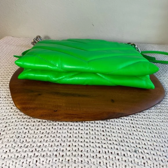 Rebecca Minkoff Edie Maxi Crossbody Neon Green Bag Purse EUC tags & dust bag - Picture 6 of 13